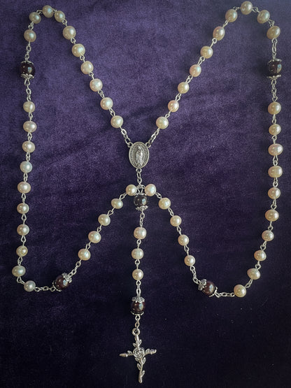 Guadalupe Rosary, Pearl and Amythyst