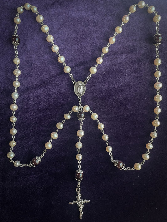 Guadalupe Rosary, Pearl and Amythyst