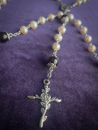 Guadalupe Rosary, Pearl and Amythyst