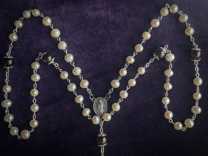 Guadalupe Rosary, Pearl and Amythyst