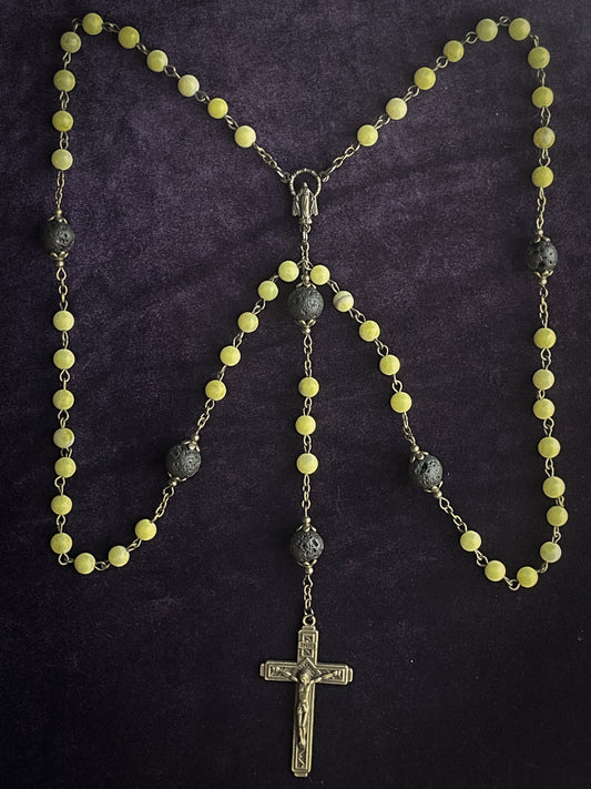 Fatima Rosary, jasper and lavastone