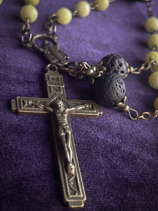 Fatima Rosary, jasper and lavastone