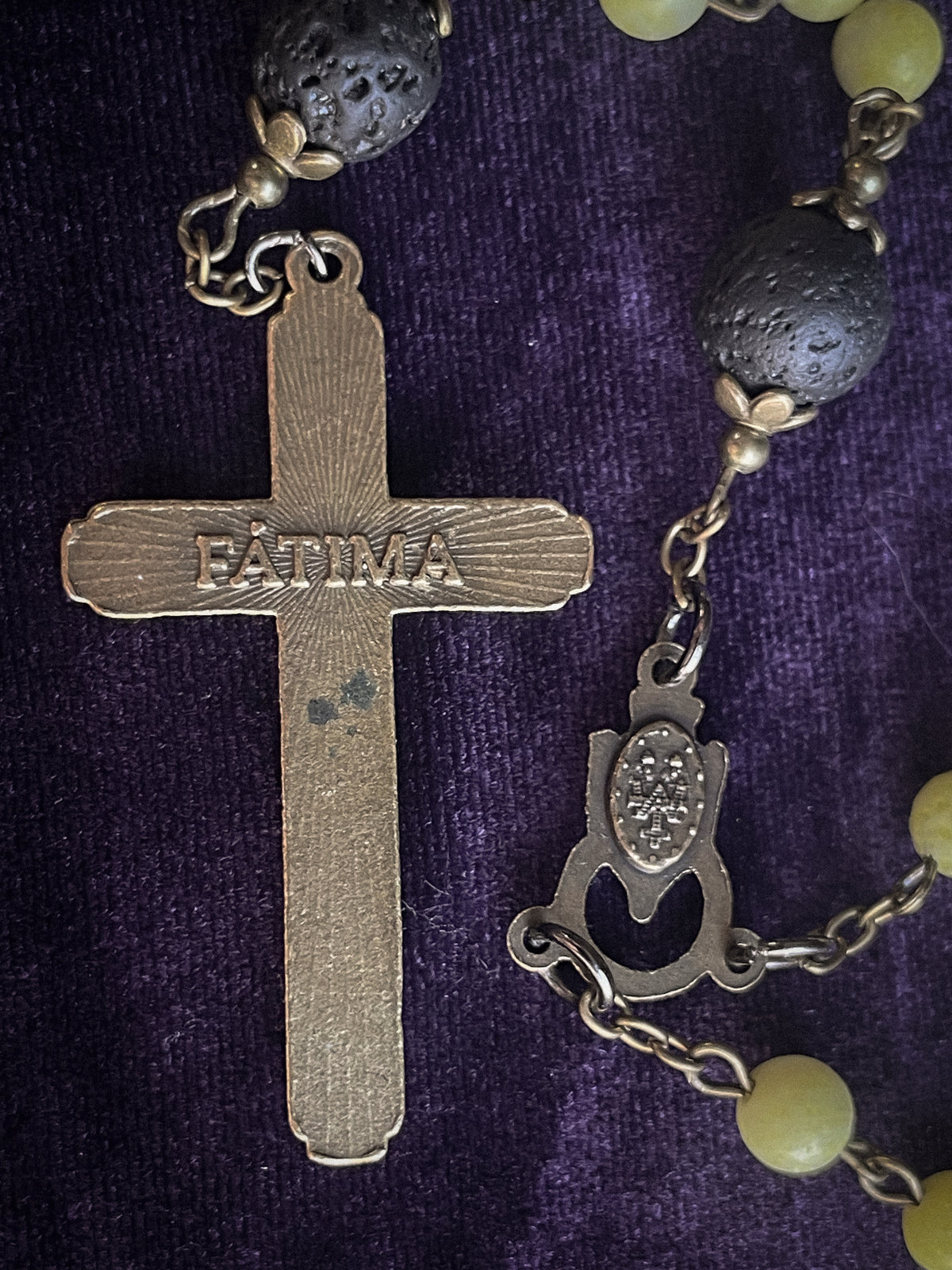 Fatima Rosary, jasper and lavastone