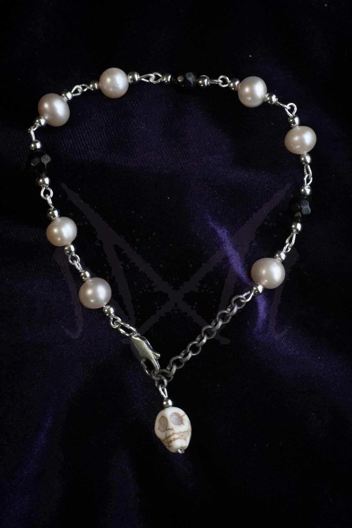 Pearl Rosary Chain Bracelet