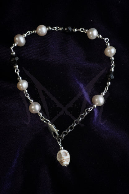 Pearl Rosary Chain Bracelet