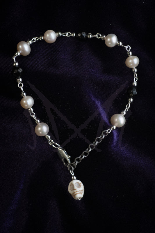 Pearl Rosary Chain Bracelet